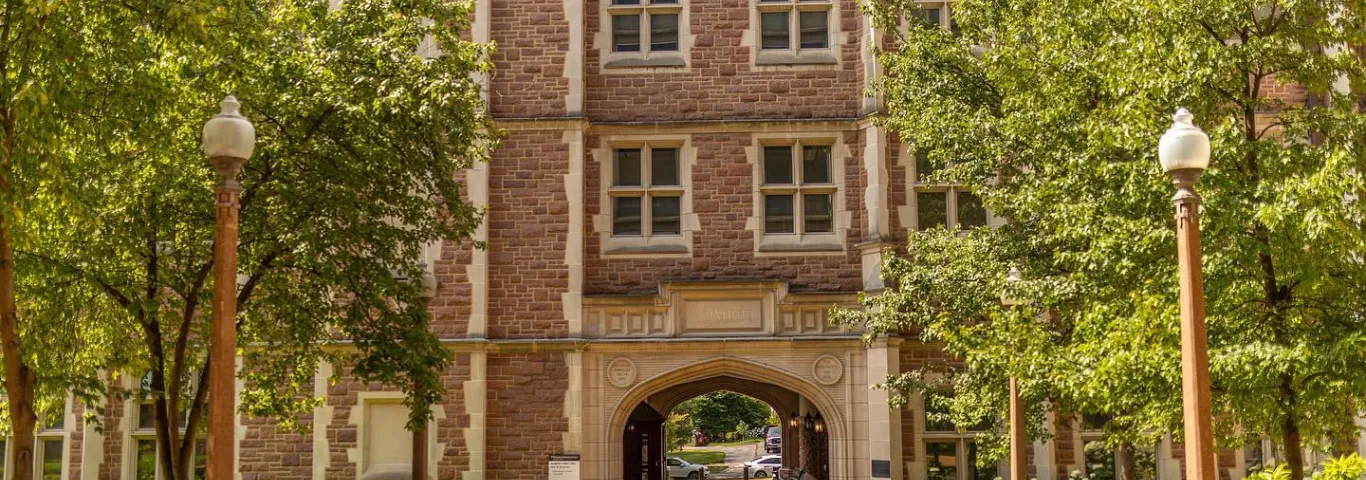 building on WashU campus