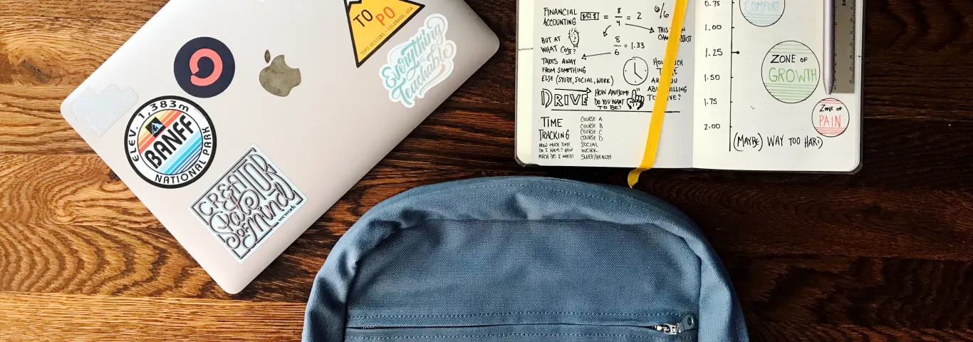 Backpack and laptop