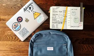 Backpack and laptop